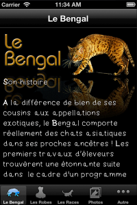 Application Bengal (Chat) sur iPhone