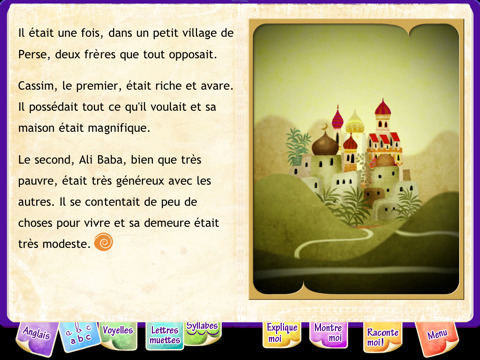 Application Ali Baba et les Quarante Voleurs sur iPad