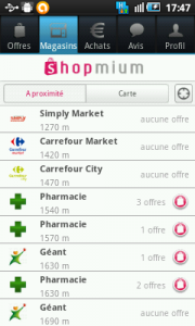 Application Shopmium sur Android