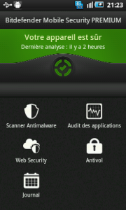Appli Bitdefender Mobile Security android