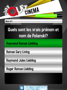 PlayQuiz Cinéma iphone