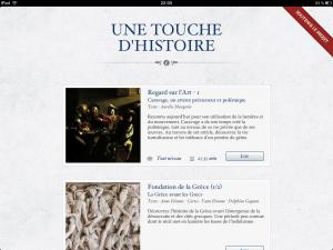 une touche d'histoire application iphone ipad