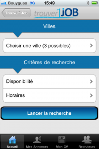 trouver un job application android