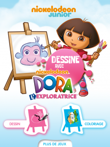 Application Dessine avec Dora sur iPad