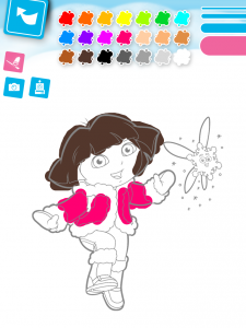 Application Dessine avec Dora sur iPad