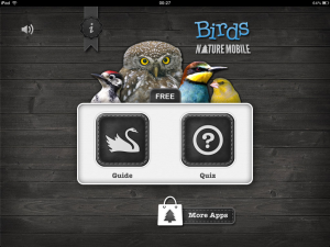 Application Les oiseaux Pro HD free sur iPad