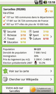 Où Habiter en France ? application Android
