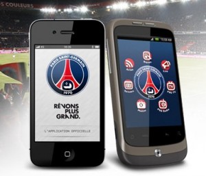 Application PSG Officiel sur iPhone