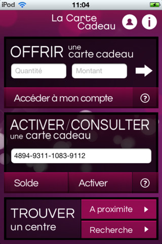 Carte cadeau Carte cadeau
