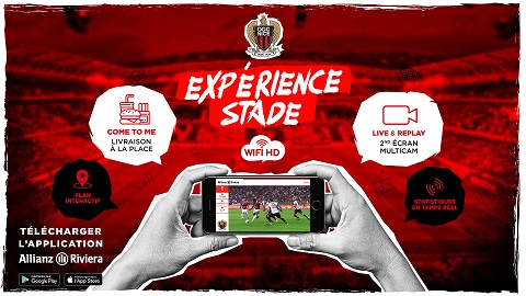 OGC Nice application mobile stade Allianz Riviera