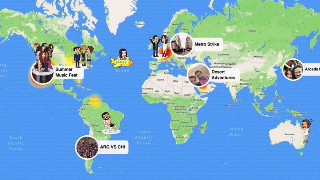 Nouveauté Snapchat - Snap map